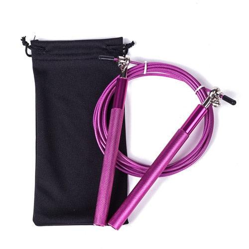 Speed Jump Rope Metal Handle Adjustable Skipping Rope Tangle-Free Speed Jump Rope Adjustable Jumping Rope With Ball Bearings And Nylon Bag For Boxing Fitness Skip Workout Training