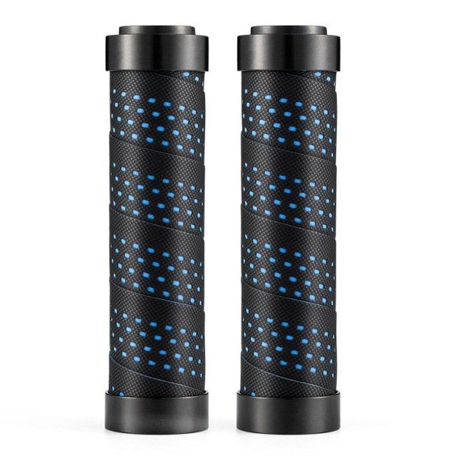 Sponge Bicycle Grips Handle Anti-Skid 3D Silicone Grip Cycling Handlebar Ultralight Bike Grips Foam Single Lock On Bicycle Handle Bar Soft Comfortable Non-Slip Bike Handle Grips For Mountain Beach Cruiser Scooter