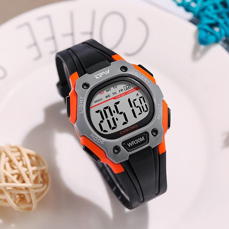 Sport Digital Watch For Women Girl LED Back Light Water Resistent Silicone Strap Stopwatch Countdown Dual Time Ultra-Thin Super Wide-Angle Display Digital Wrist Watches For Men Women