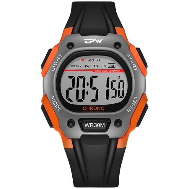 Sport Digital Watch For Women Girl LED Back Light Water Resistent Silicone Strap Stopwatch Countdown Dual Time Ultra-Thin Super Wide-Angle Display Digital Wrist Watches For Men Women