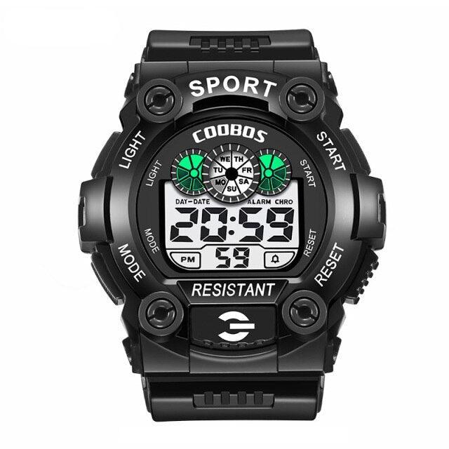 Sport Waterproof Watches Fashion LED Luminous Digital Watches For Kids Multifunction Calendar Alarm Date Wrist Watches LED Timing Backlight Multifunctional Military Watch Lightweight Outdoor Tactical Sports