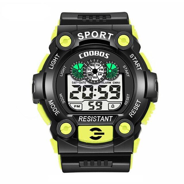 Sport Waterproof Watches Fashion LED Luminous Digital Watches For Kids Multifunction Calendar Alarm Date Wrist Watches LED Timing Backlight Multifunctional Military Watch Lightweight Outdoor Tactical Sports