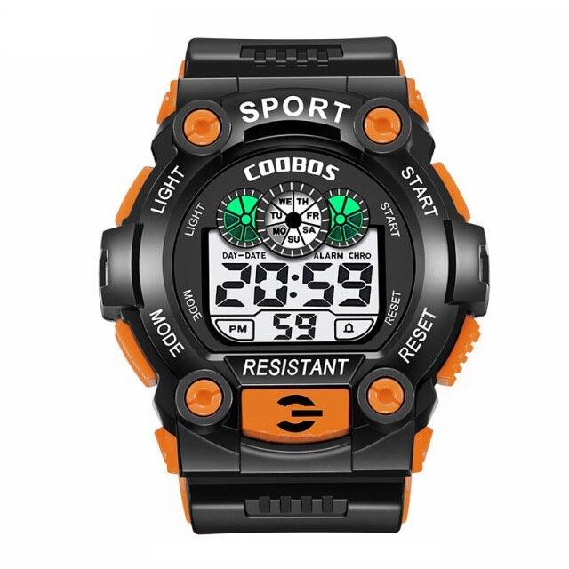 Sport Waterproof Watches Fashion LED Luminous Digital Watches For Kids Multifunction Calendar Alarm Date Wrist Watches LED Timing Backlight Multifunctional Military Watch Lightweight Outdoor Tactical Sports