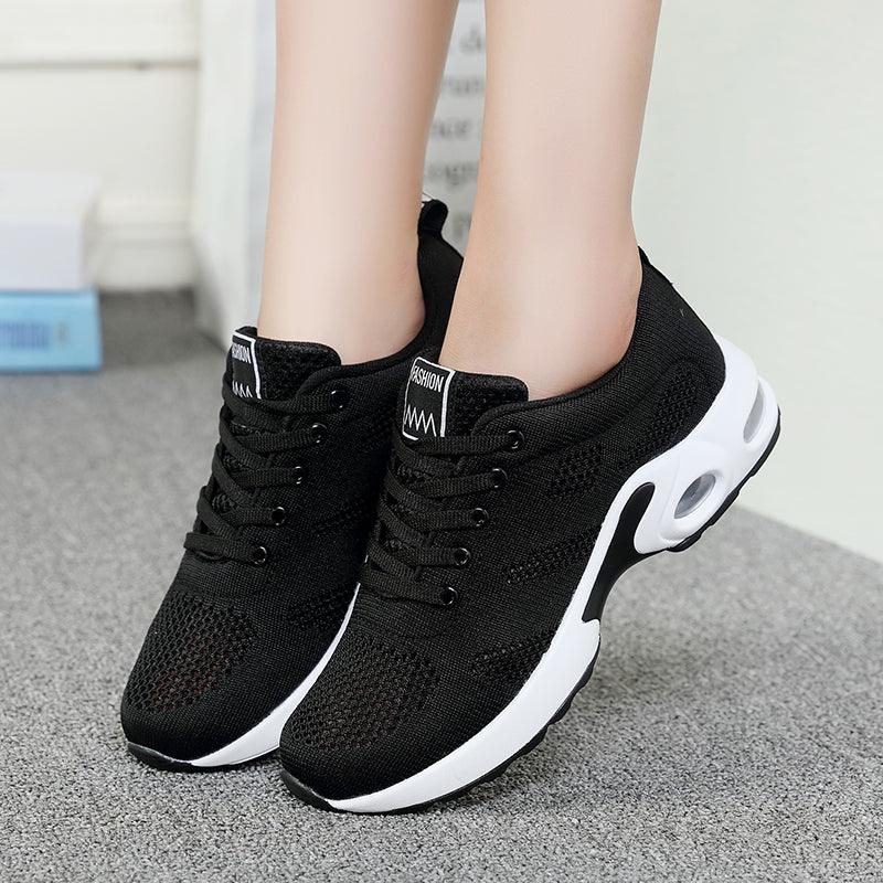 Sport Womans Athletic Sneakers Running Shoes Breathable Hollow Lace-Up Women Fashion Sneakers Lightweight Breathable Walking Shoes Non Slip Athletic Fashion Sneakers