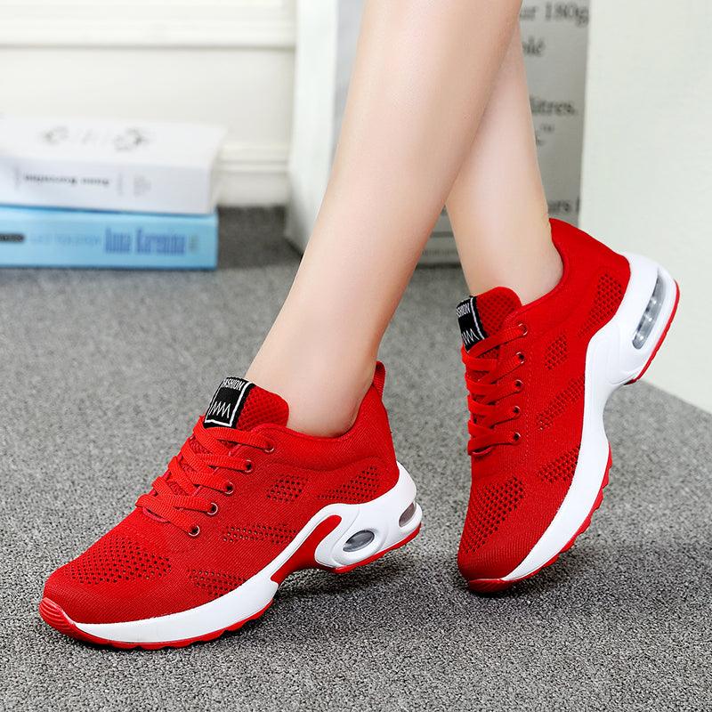 Sport Womans Athletic Sneakers Running Shoes Breathable Hollow Lace-Up Women Fashion Sneakers Lightweight Breathable Walking Shoes Non Slip Athletic Fashion Sneakers