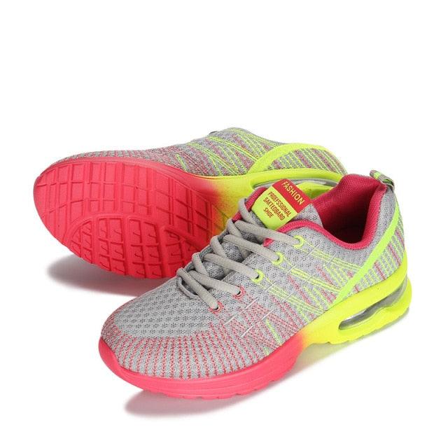 Sport Womans Athletic Sneakers Running Shoes Breathable Hollow Lace-Up Women Fashion Sneakers Lightweight Breathable Walking Shoes Non Slip Athletic Fashion Sneakers