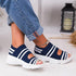 Sport Women's Comfortable Footwear Summer Platform Sandals Shoes Female Slip On Peep Toe Knitted Footwear Summer Sandals Women Shoes Female Slip On Elegant Sneakers