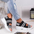 Sport Women's Comfortable Footwear Summer Platform Sandals Shoes Female Slip On Peep Toe Knitted Footwear Summer Sandals Women Shoes Female Slip On Elegant Sneakers