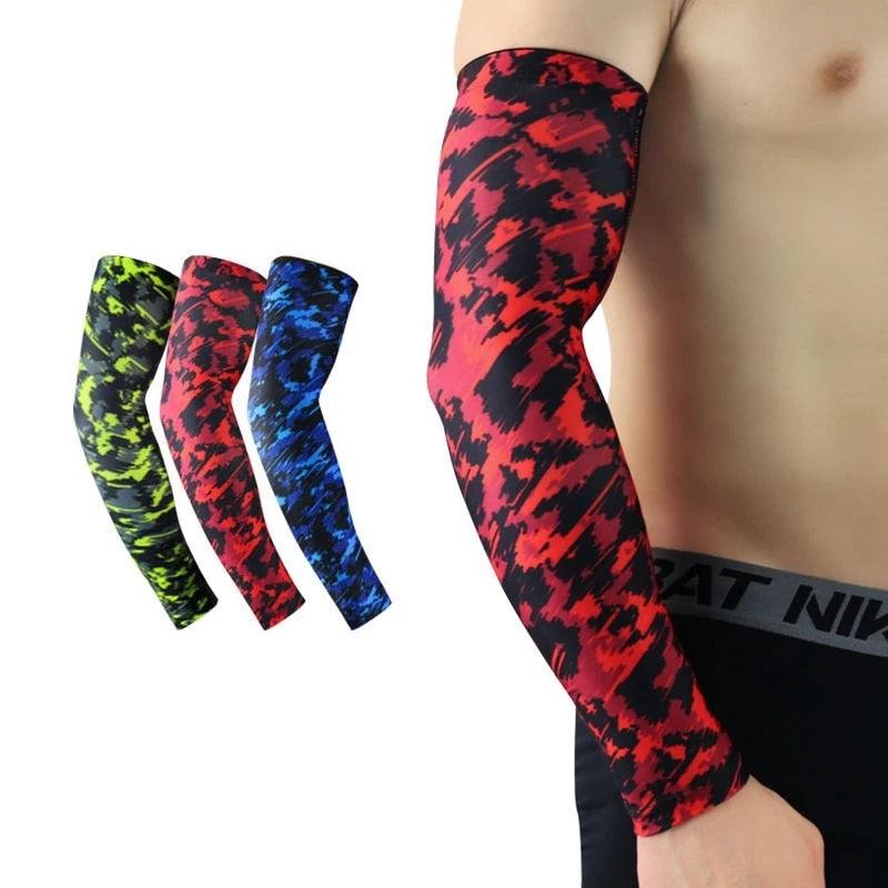 Sports Compression Arm Sleeve Basketball Cycling Arm Warmer Long Sun Sleeves For Men & Women Perfect For Cycling Driving Running Basketball Football & Outdoor Activities Summer Running UV Protection Volleyball Arm Covers