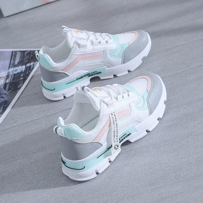 Sports Footwear Women's Running Shoes Summer New Mesh Breathable Platform Increased Fashion Shoes Womens Running Athletic Casual Sports Sneakers For Walking Gym Jogging Training Fitness