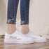 Spring Fashion Breathble Women Sneakers Leather Platform Shoes Women Lace Up Casual Shoes White Fashion Sneakers White PU Leather Platform Sneaker For Women Lace Up Walking Sneakers