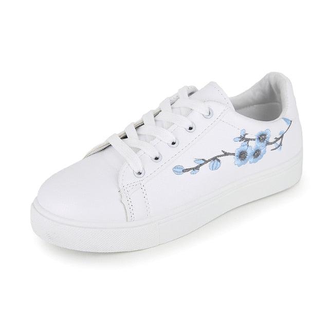 Spring Fashion Breathble Women Sneakers Leather Platform Shoes Women Lace Up Casual Shoes White Fashion Sneakers White PU Leather Platform Sneaker For Women Lace Up Walking Sneakers