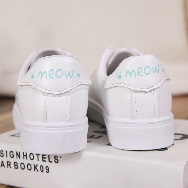 Spring Fashion Breathble Women Sneakers Leather Platform Shoes Women Lace Up Casual Shoes White Fashion Sneakers White PU Leather Platform Sneaker For Women Lace Up Walking Sneakers