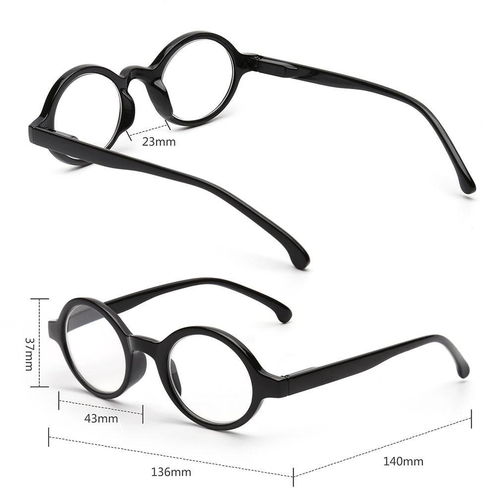 Spring Hinge Round Style  Reading Glasses For  Women And  Men Diopter Magnifier  Glasses In  Black   Sunglasses For Ladies Eyewear Small Frame  Glasses