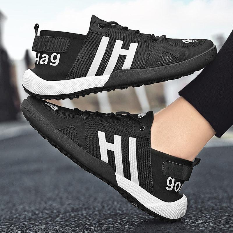 Spring Mens Slip On Casual Shoes Lightweight Comfortable Breathable Couple Walking Sneakers New Mesh Breathable Platform Fashion Running Athletic Sneakers