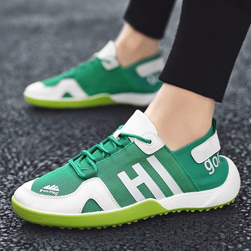 Spring Mens Slip On Casual Shoes Lightweight Comfortable Breathable Couple Walking Sneakers New Mesh Breathable Platform Fashion Running Athletic Sneakers