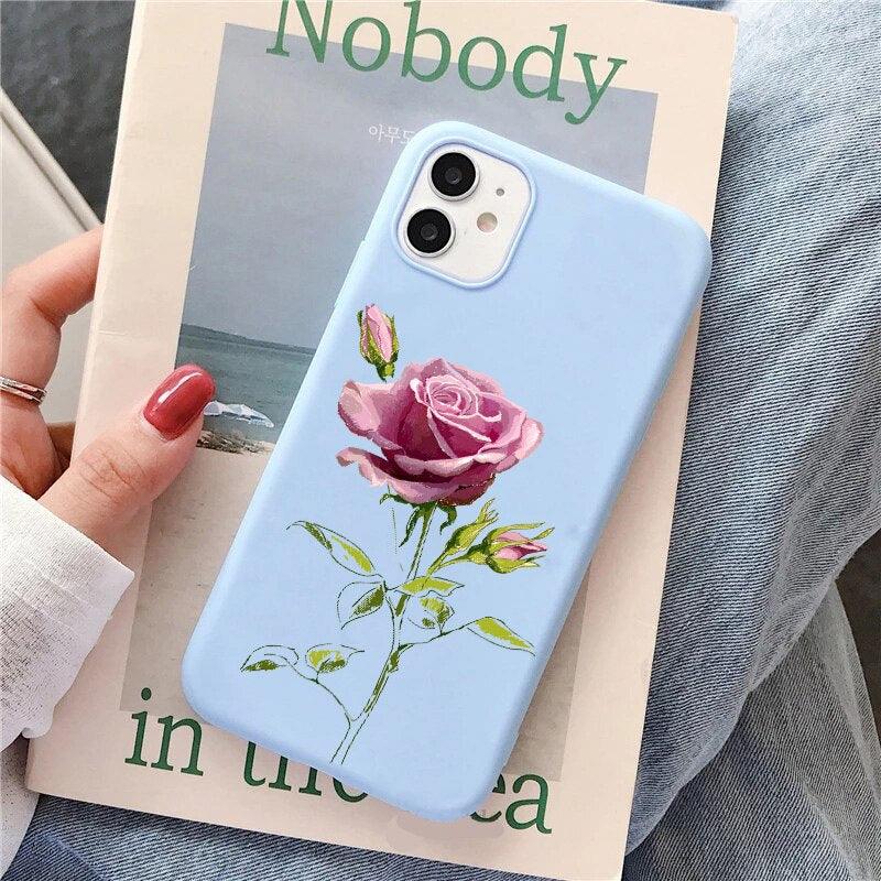 Spring Retro Bloom Flowers Phone Cases For iPhone 6s 7 8 Plus SE 12 11 13 Pro Max X XR XS MAX Soft Silicone Cover Shell Flower Phone Case for iPhone - STEVVEX Gadgets - 1004, Elegant Phone Case, Fashion Phone Case, Flower Phone Case, Luxury Phone Case, Modern Phone Case, Nature Phone Case, Phone Case, Phone Case For Girls, Phone Case For Iphone, Popular Phone Case, Purple Phone Case, Silicone Case, Silicone Phone Case, Strong Phone Case, Stylish Phone Case, Women Phone Case - Stevvex.com