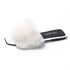 Spring Summer Fluffy Fur Slippers Shoes Woman Plush Fur Slip On Flip Flop Flat Furry Fur Slides Outdoor Sandals Furry Slides Summer Sandals Open Toe Indoor Outdoor Fluffy Slides