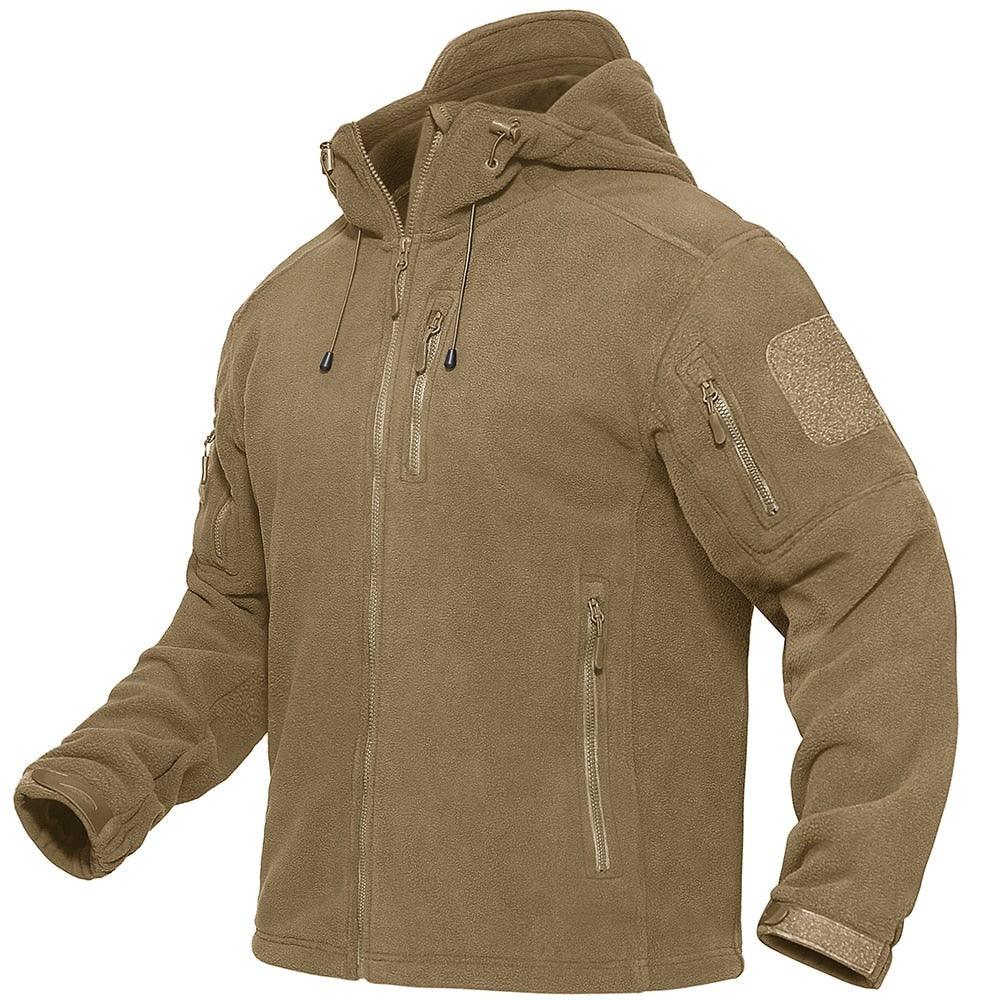 Spring Winter Fleece Jacket With Hood Mens Tactical Waterproof Fleece Jacket Hooded Jacket Mountain Windproof Ski Jackets Windbreaker Winter Warm Snow Coat Outdoor Windproof  Soft Work Lightweight Jacket