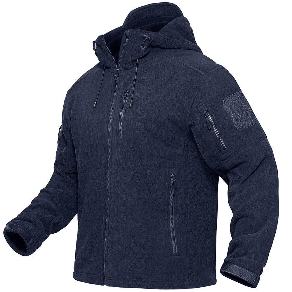 Spring Winter Fleece Jacket With Hood Mens Tactical Waterproof Fleece Jacket Hooded Jacket Mountain Windproof Ski Jackets Windbreaker Winter Warm Snow Coat Outdoor Windproof  Soft Work Lightweight Jacket