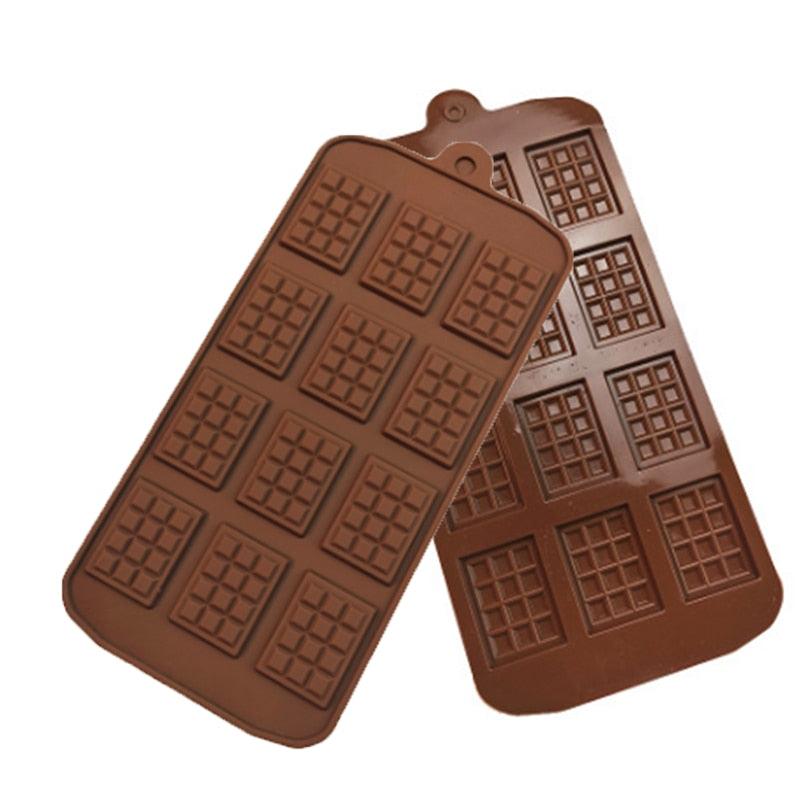 Square Chocolate Mold Chocolate Cake Soap Mold Baking Ice Tray Mould Baking Mould Cake Decorating Silicone Fondant Coffee Molds Chocolate Molds Silicone Candy Molds Silicone Break Apart Chocolate Mold