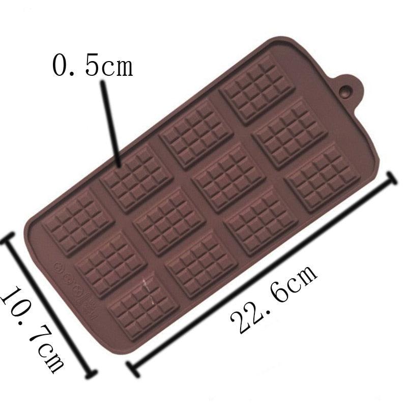 Square Chocolate Mold Chocolate Cake Soap Mold Baking Ice Tray Mould Baking Mould Cake Decorating Silicone Fondant Coffee Molds Chocolate Molds Silicone Candy Molds Silicone Break Apart Chocolate Mold