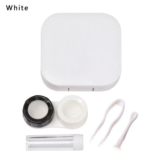 Square Contact Lenses Case Marble Surface Mirror Lens Container Box Travel Eye Contacts Holder Cover Soaking Contact Lenses Mini Travel Portable Marble Surface Mirror Square Container Holder