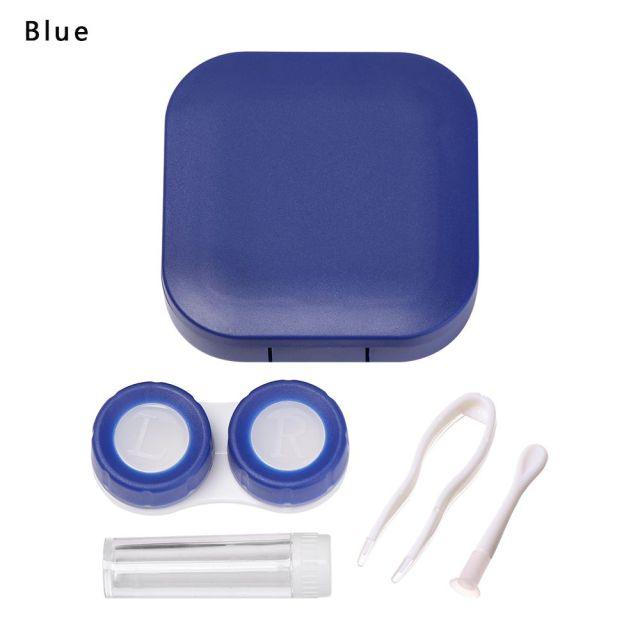 Square Contact Lenses Case Marble Surface Mirror Lens Container Box Travel Eye Contacts Holder Cover Soaking Contact Lenses Mini Travel Portable Marble Surface Mirror Square Container Holder