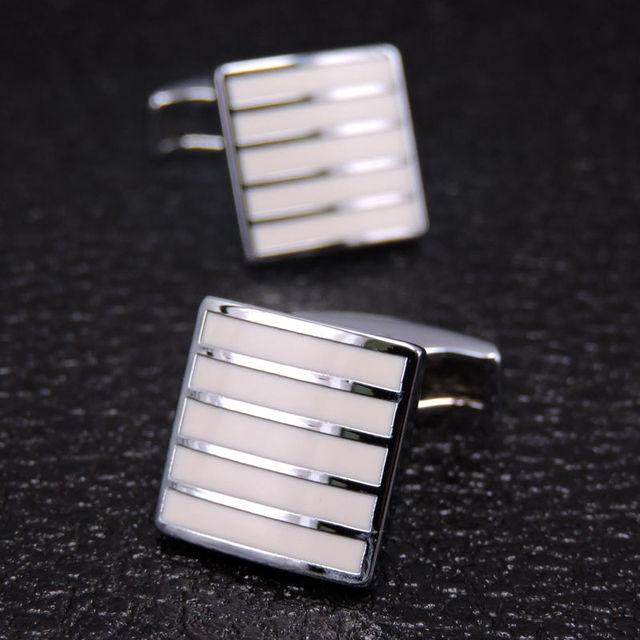 Square Stainless Steel Cuff Links Classic Tuxedo Shirt Cufflinks Elegant Shirt Accessories Business Groom Wedding Jewelry For Men Luxury Cuff Links