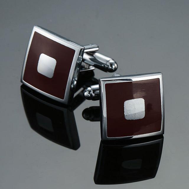 Square Stainless Steel Cuff Links Classic Tuxedo Shirt Cufflinks Elegant Shirt Accessories Business Groom Wedding Jewelry For Men Luxury Cuff Links