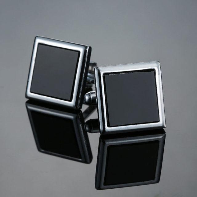 Square Stainless Steel Cuff Links Classic Tuxedo Shirt Cufflinks Elegant Shirt Accessories Business Groom Wedding Jewelry For Men Luxury Cuff Links