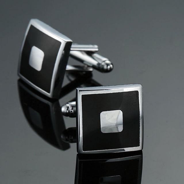 Square Stainless Steel Cuff Links Classic Tuxedo Shirt Cufflinks Elegant Shirt Accessories Business Groom Wedding Jewelry For Men Luxury Cuff Links