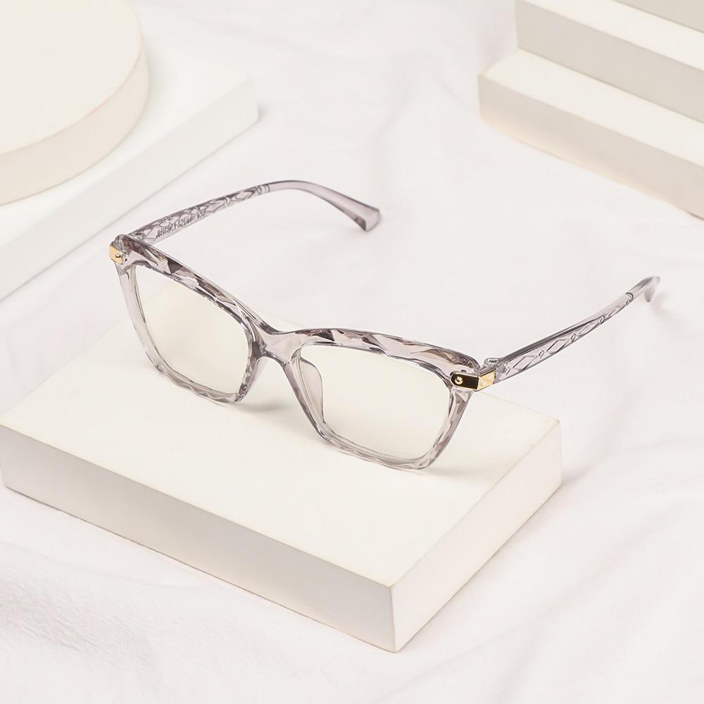 Square Women Reading Glasses Frame Crystal Multi-section  Optical Computer Glasses Square Design Reading Glasses For Women Light Blocking Computer Reader Glasses For Men And Women