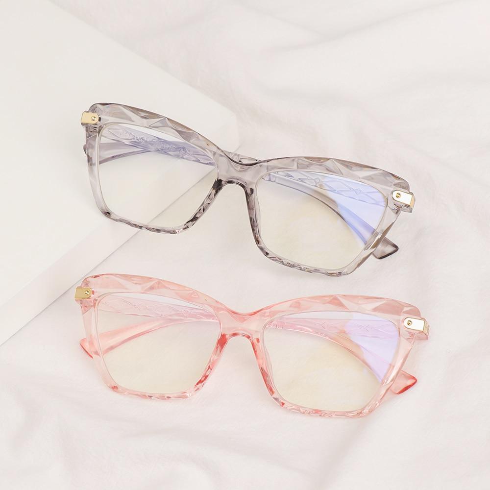 Square Women Reading Glasses Frame Crystal Multi-section  Optical Computer Glasses Square Design Reading Glasses For Women Light Blocking Computer Reader Glasses For Men And Women