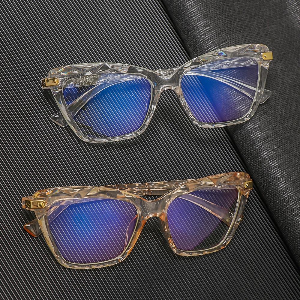 Square Women Reading Glasses Frame Crystal Multi-section  Optical Computer Glasses Square Design Reading Glasses For Women Light Blocking Computer Reader Glasses For Men And Women