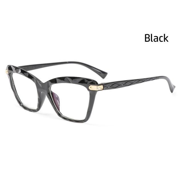 Square Women Reading Glasses Frame Crystal Multi-section  Optical Computer Glasses Square Design Reading Glasses For Women Light Blocking Computer Reader Glasses For Men And Women