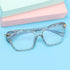 Square Women Reading Glasses Frame Crystal Multi-section  Optical Computer Glasses Square Design Reading Glasses For Women Light Blocking Computer Reader Glasses For Men And Women