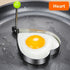 Stainless Steel 5 Style Fried Egg Pancake Shaper Omelet Mold Mould Frying Egg Cooking Tools Kitchen Accessories Gadget Rings Stainless Steel Fried Egg Ring Mold Omelette Pancake Rings Cute Shape Egg Mold Cooking Tools