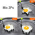 Stainless Steel 5 Style Fried Egg Pancake Shaper Omelet Mold Mould Frying Egg Cooking Tools Kitchen Accessories Gadget Rings Stainless Steel Fried Egg Ring Mold Omelette Pancake Rings Cute Shape Egg Mold Cooking Tools