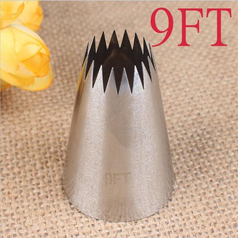 Stainless Steel Extra Large Icing Piping Nozzle Tips Cookie Cake Cream Fondant Nozzle Tubes Cake Decorating Tools Large Piping Cakes Decoration Set Nozzles Tips