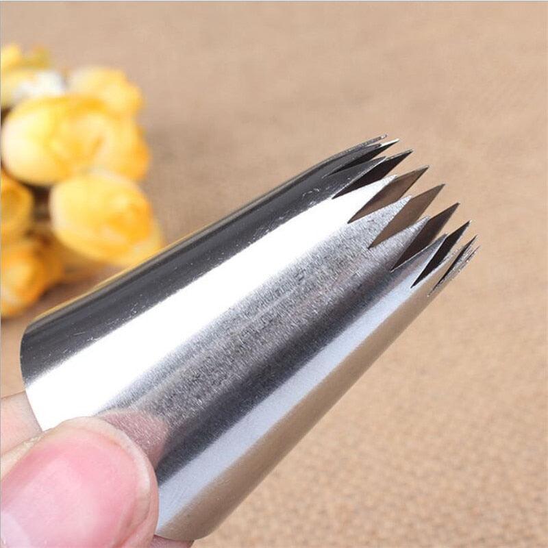 Stainless Steel Extra Large Icing Piping Nozzle Tips Cookie Cake Cream Fondant Nozzle Tubes Cake Decorating Tools Large Piping Cakes Decoration Set Nozzles Tips