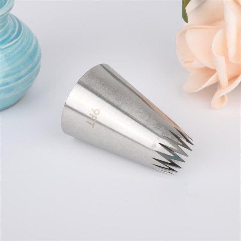 Stainless Steel Extra Large Icing Piping Nozzle Tips Cookie Cake Cream Fondant Nozzle Tubes Cake Decorating Tools Large Piping Cakes Decoration Set Nozzles Tips