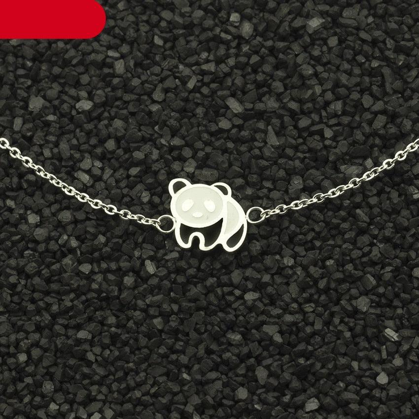 Stainless Steel Gold Cute Panda Cuff Bracelet Women Fashion Jewelry Animal Charm Panda Bracelet For Women Sterling Silver Panda Bracelets Cute Animal Jewelry Gifts For Women Girls