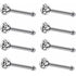 Stainless Steel L Shape Nose Stud Pack 20G Crystal Straight Stud Nose Ring Set Nose Stud Lot Piercing Straight Pin Nose Stud With Crystal Nose Piercing Body Jewelry Nose Studs Rings Piercing Pin Stud Pin  Piercing Cartilage Tragus Earring Body Jewelry