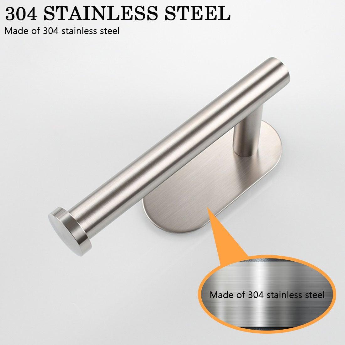 Stainless Steel Nail-free Wall Mounted Toilet Paper Holder Kitchen Tissue Paper Holder Toilet Roll Dispenser For Bathroom Toilet Paper Holder Toilet Paper roll Holder Self Adhesive+Super Glue  Stainless Steel No Drilling For Bathroom Bedroom Kitchen