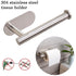 Stainless Steel Nail-free Wall Mounted Toilet Paper Holder Kitchen Tissue Paper Holder Toilet Roll Dispenser For Bathroom Toilet Paper Holder Toilet Paper roll Holder Self Adhesive+Super Glue  Stainless Steel No Drilling For Bathroom Bedroom Kitchen