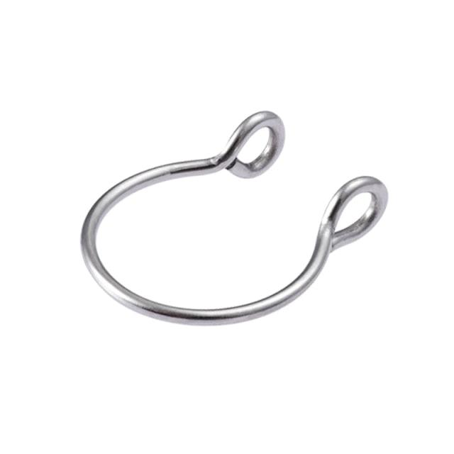 Stainless Steel Nose Hoop Ring Septum Lip Studs Cartilage Earrings Circular Tragus Ear Piercing Horseshoe Zircon Septum Piercing Nose Ring Hoop nose For Girl Men Faux Body Clip Rings Body Jewelry  Nose Septum Ring Clip On Body Piercing Jewelry