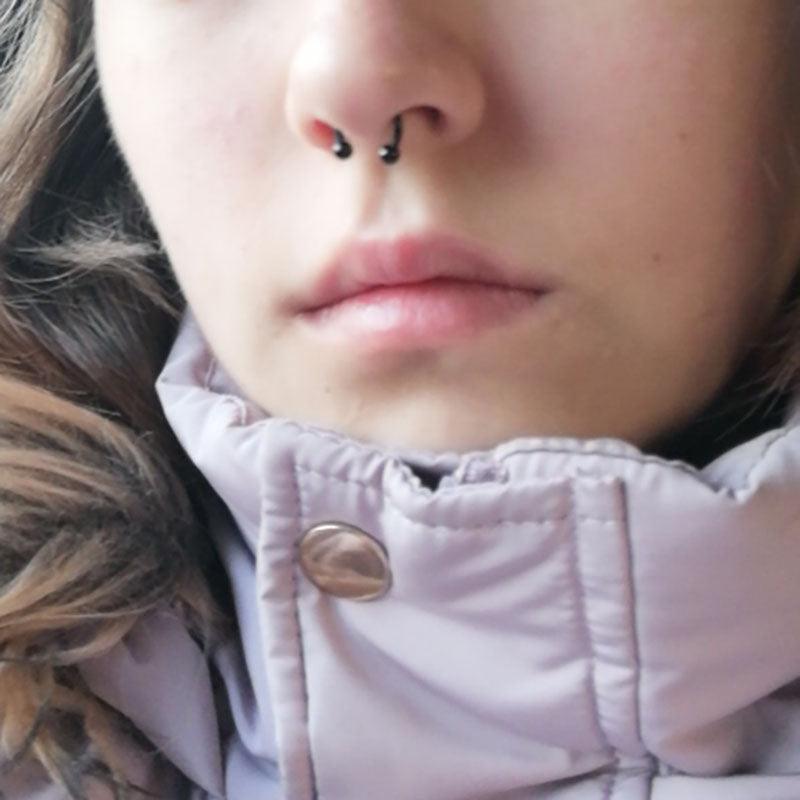 Stainless Steel Nose Hoop Ring Septum Lip Studs Cartilage Earrings Circular Tragus Ear Piercing Horseshoe Zircon Septum Piercing Nose Ring Hoop nose For Girl Men Faux Body Clip Rings Body Jewelry  Nose Septum Ring Clip On Body Piercing Jewelry