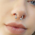 Stainless Steel Nose Hoop Ring Septum Lip Studs Cartilage Earrings Circular Tragus Ear Piercing Horseshoe Zircon Septum Piercing Nose Ring Hoop nose For Girl Men Faux Body Clip Rings Body Jewelry  Nose Septum Ring Clip On Body Piercing Jewelry