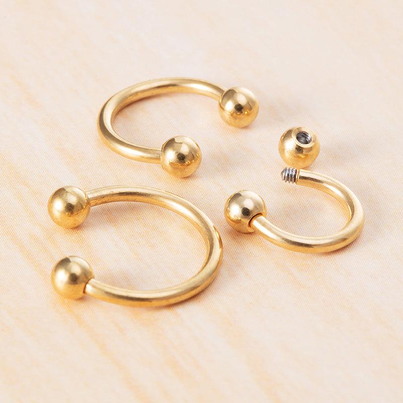 Stainless Steel Nose Hoop Ring Septum Lip Studs Cartilage Earrings Circular Tragus Ear Piercing Horseshoe Zircon Septum Piercing Nose Ring Hoop nose For Girl Men Faux Body Clip Rings Body Jewelry  Nose Septum Ring Clip On Body Piercing Jewelry